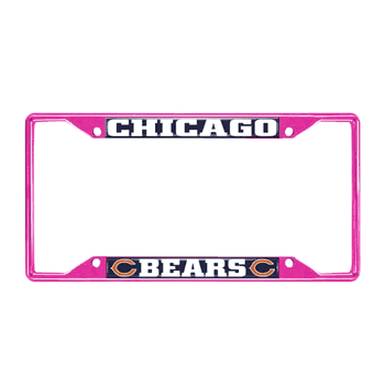 Chicago Bears Pink Metal License Plate Frame - 6.25