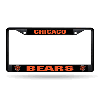 Chicago Bears Primary Black Chrome Frame with Plastic Inserts 12