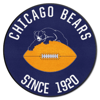 Chicago Bears Roundel Rug - 27in. Diameter, NFL Vintage