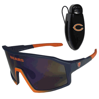 Chicago Bears Shield Sunglasses with Visor Clip