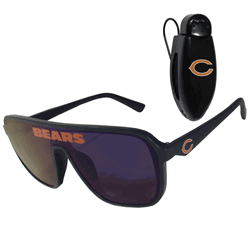 Chicago Bears Shield Sunglasses with Visor Clip