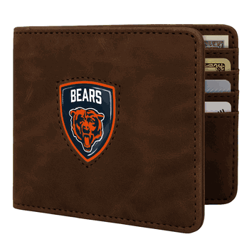 Chicago Bears Shield Wallet - Brown