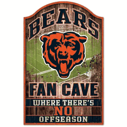 Chicago Bears Sign 11x17 Wood Fan Cave Design