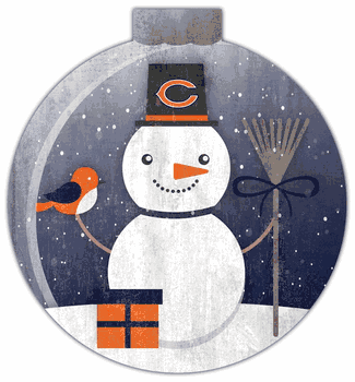 Chicago Bears Snowglobe 12in Wall Art