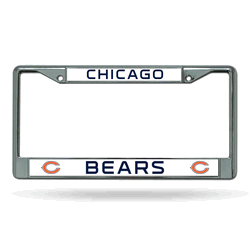 Chicago Bears Standard Chrome Frame with Plastic Inserts 12" x 6" Car/Truck Auto Accessory