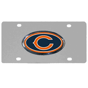 Chicago Bears Steel License Plate, Dome