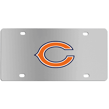 Chicago Bears Steel License Plate Wall Plaque