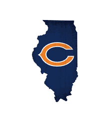 Chicago Bears Team Color Logo State Sign