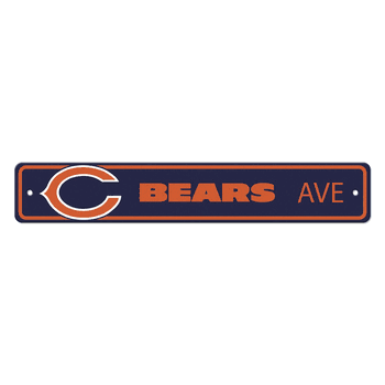 Chicago Bears Team Color Street Sign Décor 4in. X 24in. Lightweight