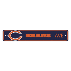 Chicago Bears Team Color Street Sign Dcor 4in. X 24in. Lightweight