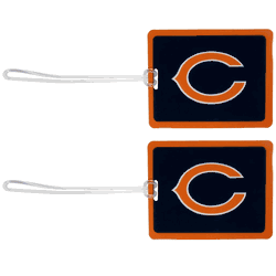 Chicago Bears Vinyl Luggage Tag, 2pk