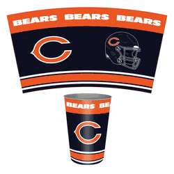 Chicago Bears Wastebasket 3.3 Gallon Tin
