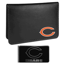 Chicago Bears Weekend Bi-fold Wallet & Black Money Clip