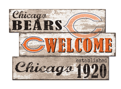 Chicago Bears Welcome 3 Plank