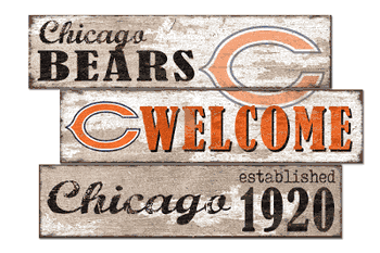 Chicago Bears Welcome 3 Plank