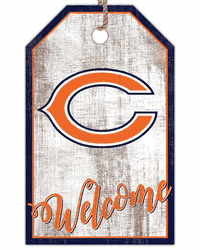 Chicago Bears Welcome Team Tag 11x19 Sign