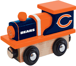 Chicago Bears Wood Train Engine