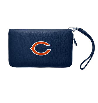 Chicago Bears Zip Organizer Wallet Pebble Navy