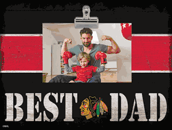 Chicago Blackhawks 10" x 8" Best Dad with Stripe Clip Frame