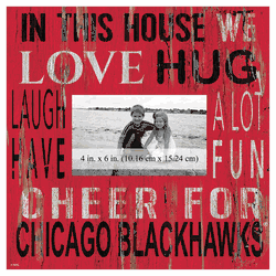 Chicago Blackhawks 10x10 In This House Frame Sign