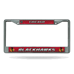 Chicago Blackhawks  12" x 6" Chrome Frame With Decal Inserts