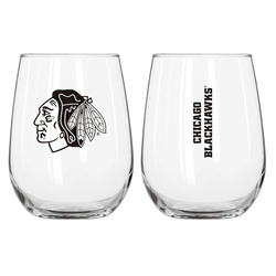 Chicago Blackhawks 16oz Gameday Curved Beverage Glass