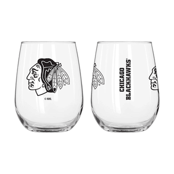 Chicago Blackhawks 16oz Gameday Curved Beverage Glass