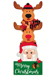 Chicago Blackhawks 31" Santa Stack Leaner