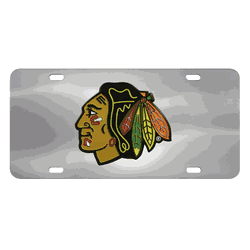 Chicago Blackhawks 3D Stainless Steel License Plate