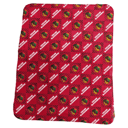Chicago Blackhawks 50x60 Repeating Pattern Fleece Throw
