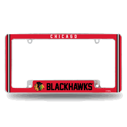 Chicago Blackhawks Alternate Design All Over Chrome Frame