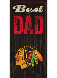 Chicago Blackhawks Best Dad 6x12 Sign
