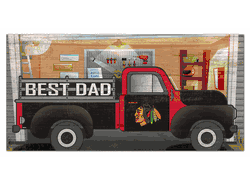 Chicago Blackhawks Best Dad Truck 6x12 Sign