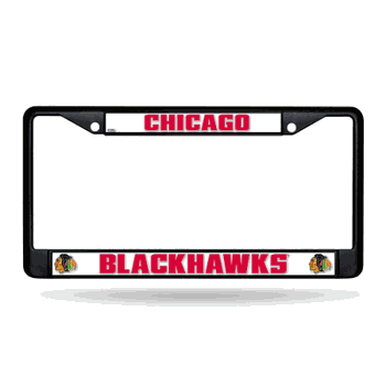 Chicago Blackhawks  Black Chrome Frame with Plastic Inserts 12