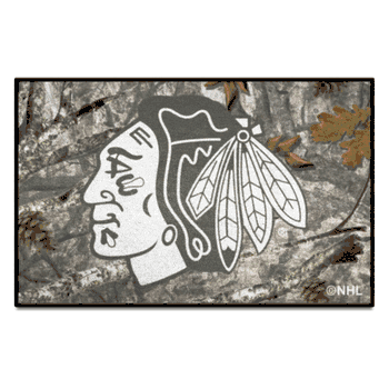 Chicago Blackhawks Camo Starter Mat Accent Rug - 19in. x 30in.