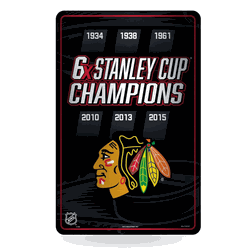 Chicago Blackhawks Champ 11" x 17" Home Decor Sign