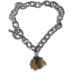 Chicago Blackhawks Charm Chain Bracelet