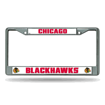 Chicago Blackhawks Standard Chrome Frame with Plastic Inserts 12