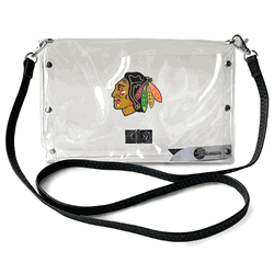 Chicago Blackhawks Clear Envelope Purse STRAP