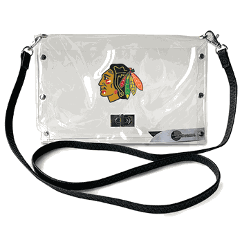 Chicago Blackhawks Clear Envelope Purse STRAP