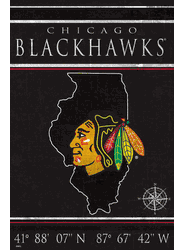 Chicago Blackhawks Coordinates 17x26