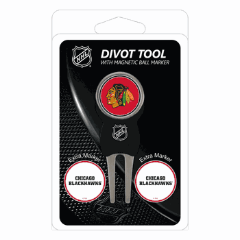 Chicago Blackhawks Divot Tool Pack - Signature tool w/ 3 markers
