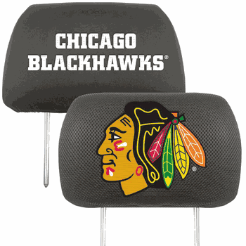 Chicago Blackhawks Embroidered Head Rest Cover Set - 2 Pieces