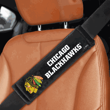 Chicago Blackhawks Embroidered Seatbelt Pad - 2 Pieces