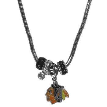 Chicago Blackhawks Euro Bead Necklace