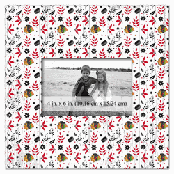 Chicago Blackhawks Floral Pattern 10x10 Frame