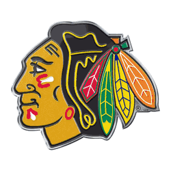 Chicago Blackhawks Heavy Duty Aluminum Embossed Color Emblem