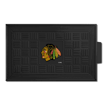 Chicago Blackhawks Heavy Duty Vinyl Medallion Door Mat - 19.5in. x 31in.