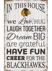 Chicago Blackhawks In This House 11x19 Sign