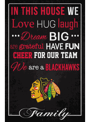 Chicago Blackhawks In This House 17x26